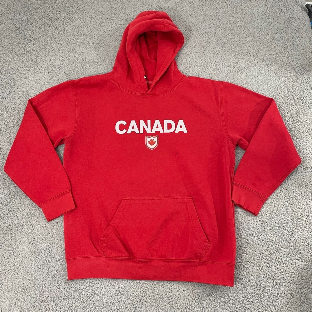 Canada Hoodie Men XL Red GGS Destination Travel Pullover